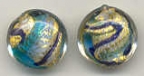 Double Swirls, 17mm Lentils: Aqua, Periwinkle Blue, and Blue Aventurina